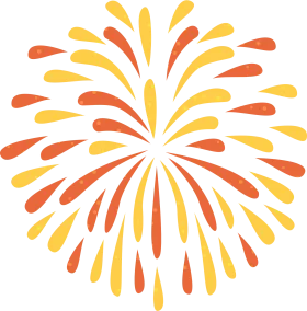 Radiant Burst of Color: Festive Firework Clipart Explosion Design