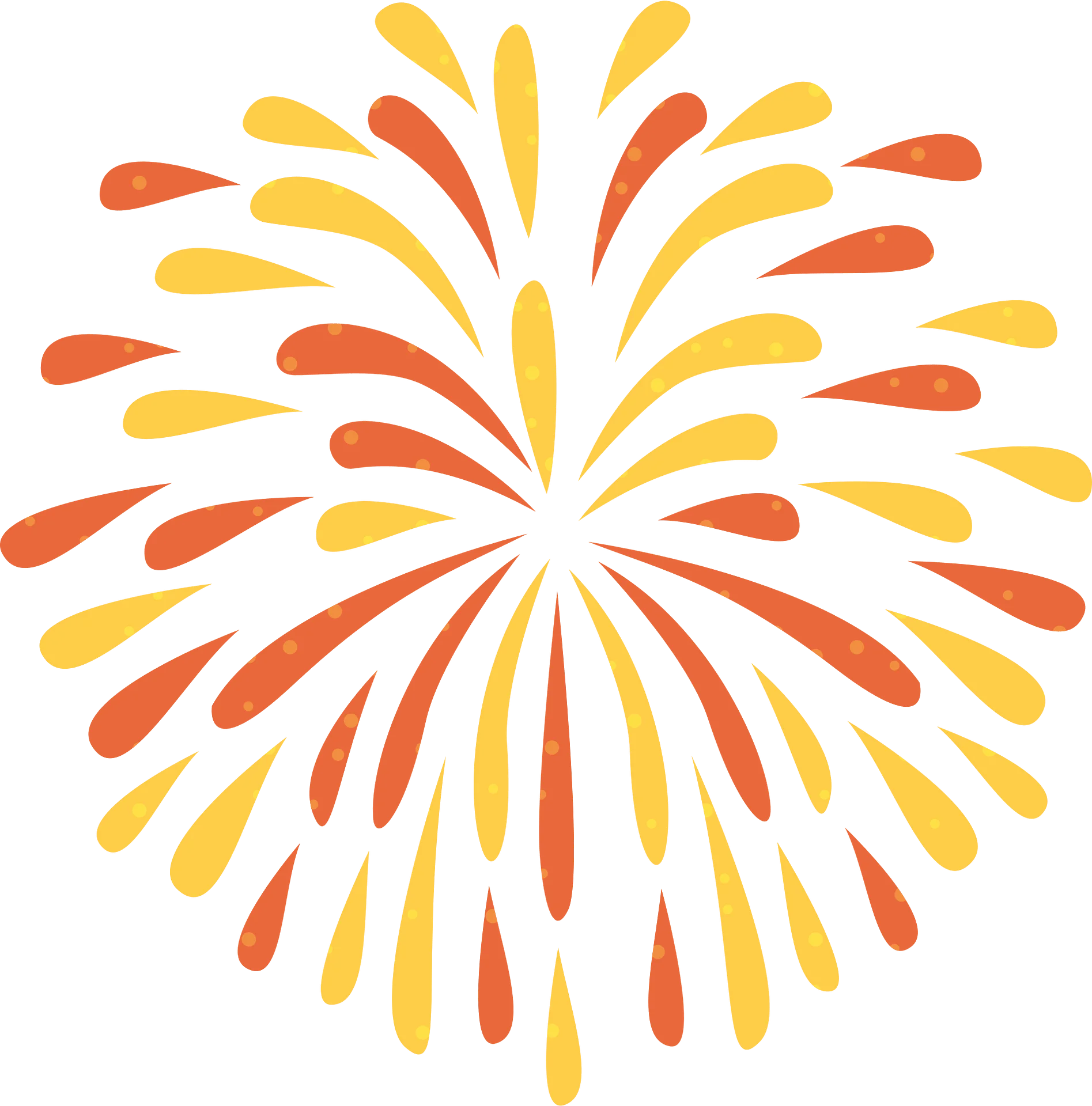 Radiant Burst of Color: Festive Firework Clipart Explosion Design