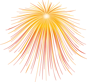 Radiant Burst of Sunshine Firework Clipart - Explosive Radial Design