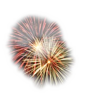Radiant Explosion of Color: Firework Clipart Bursting with Luminous Brilliance