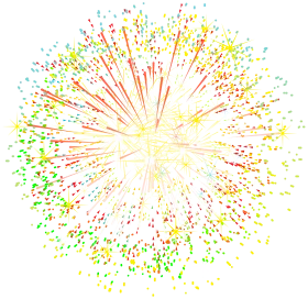 Radiant Explosion of Colorful Firework Clipart Burst Celebrating Joy