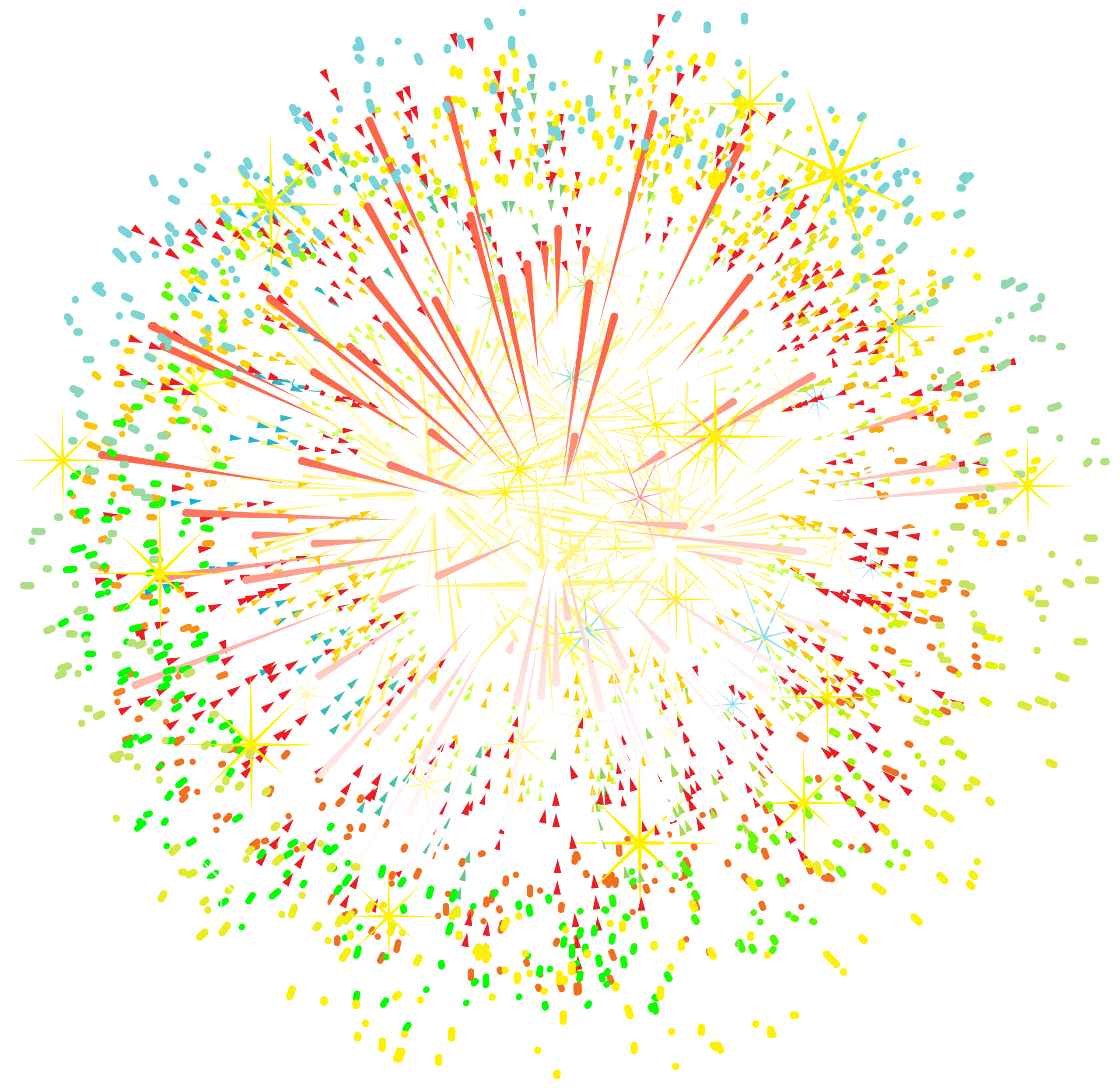 Radiant Explosion of Colorful Firework Clipart Burst Celebrating Joy