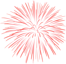 Radiant Red Firework Clipart Explosion Bursting with Dynamic Symmetrical Design