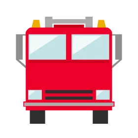 Bold Red Emergency Firefighting Vehicle Clipart Illustration Design