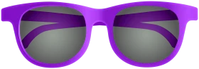 Bold Purple Sunglasses Clipart Design with Classic Wayfarer Silhouette