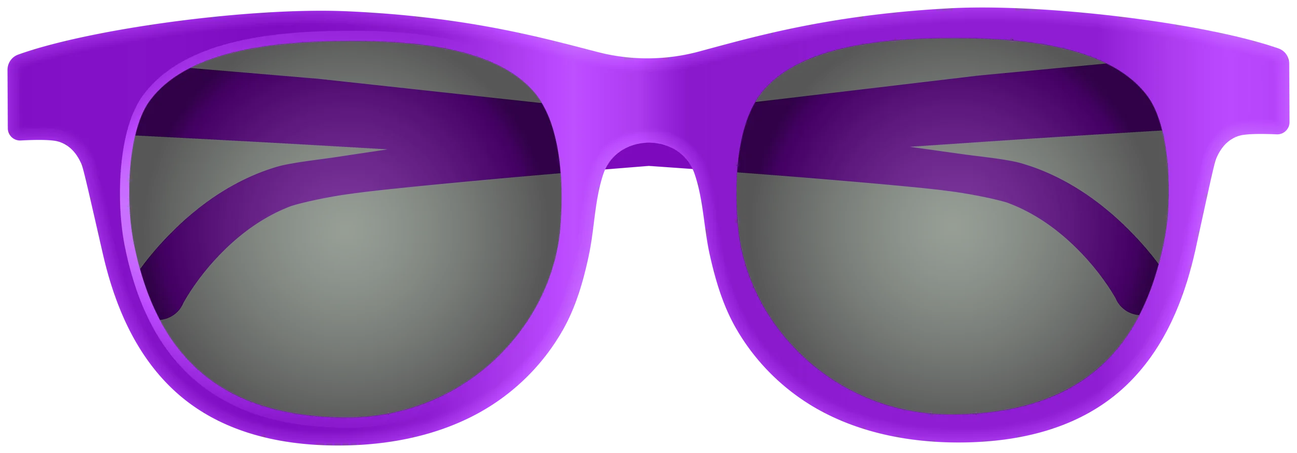Bold Purple Sunglasses Clipart Design with Classic Wayfarer Silhouette