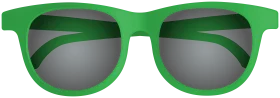 Sleek Emerald Green Sunglasses Clipart Design with Dark Tinted Lenses