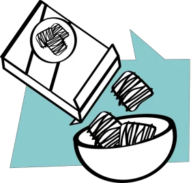 Breakfast Cereal Morning Ritual Clipart: A Simple Pour of Delightful Nutrition