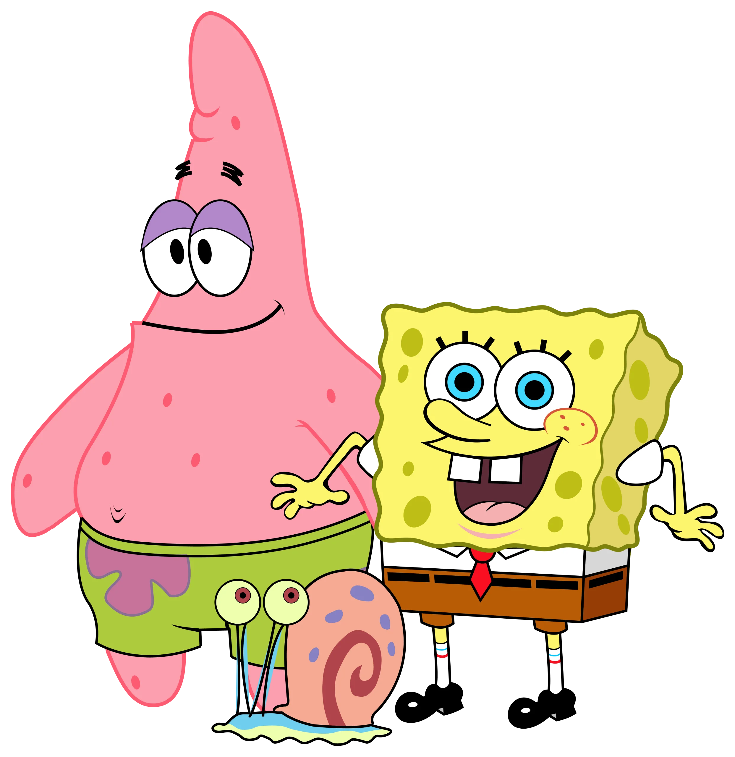 Cheerful SpongeBob SquarePants Friendship Clipart Cartoon Character Illustration