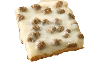 Creamy Walnut-Topped Toast Clipart - Delightful Breakfast Slice with Textured Nuts