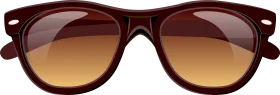 Elegant Burgundy Wayfarers Clipart with Gradient Amber Lenses