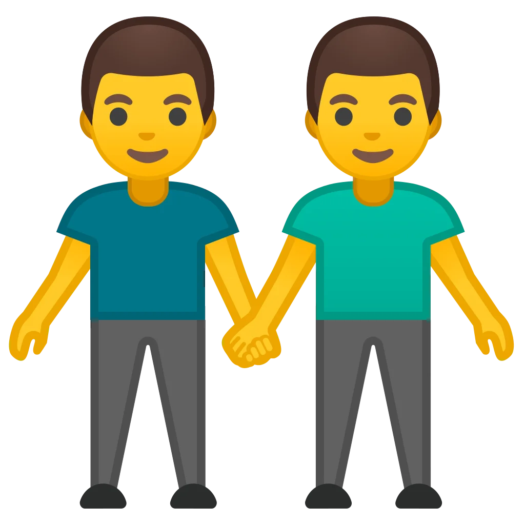 Two Friends Holding Hands Emoji Clipart: Friendship and Companionship Symbol