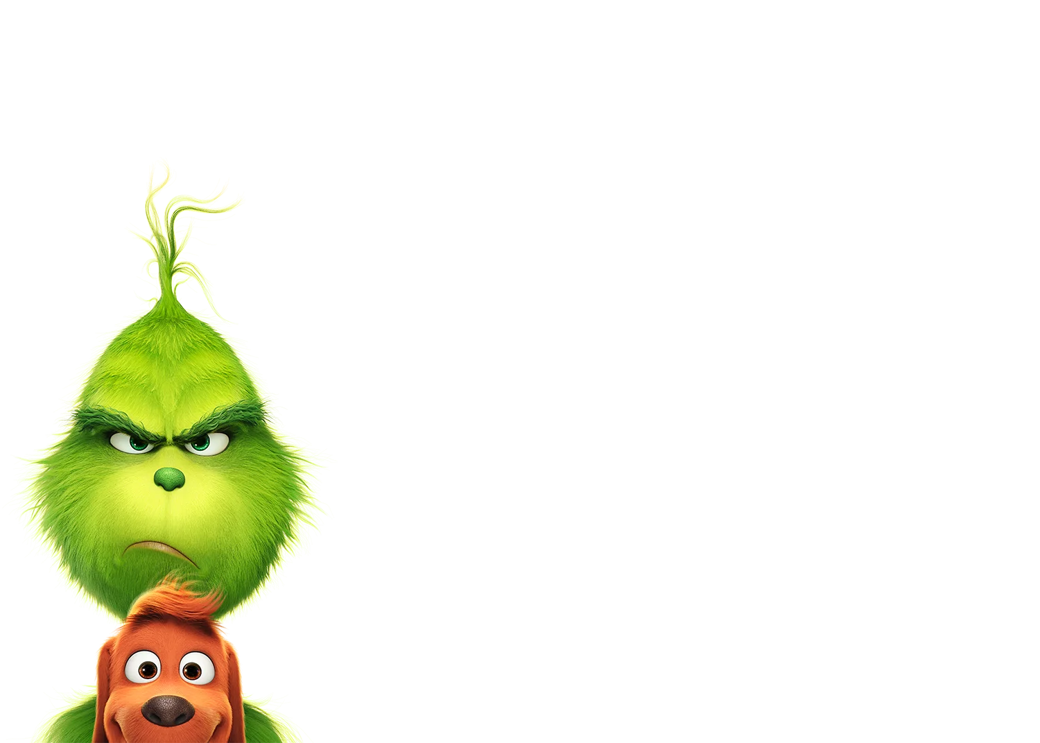 Grumpy Green Grinch with Playful Orange Character Cartoon Clipart Illustration
