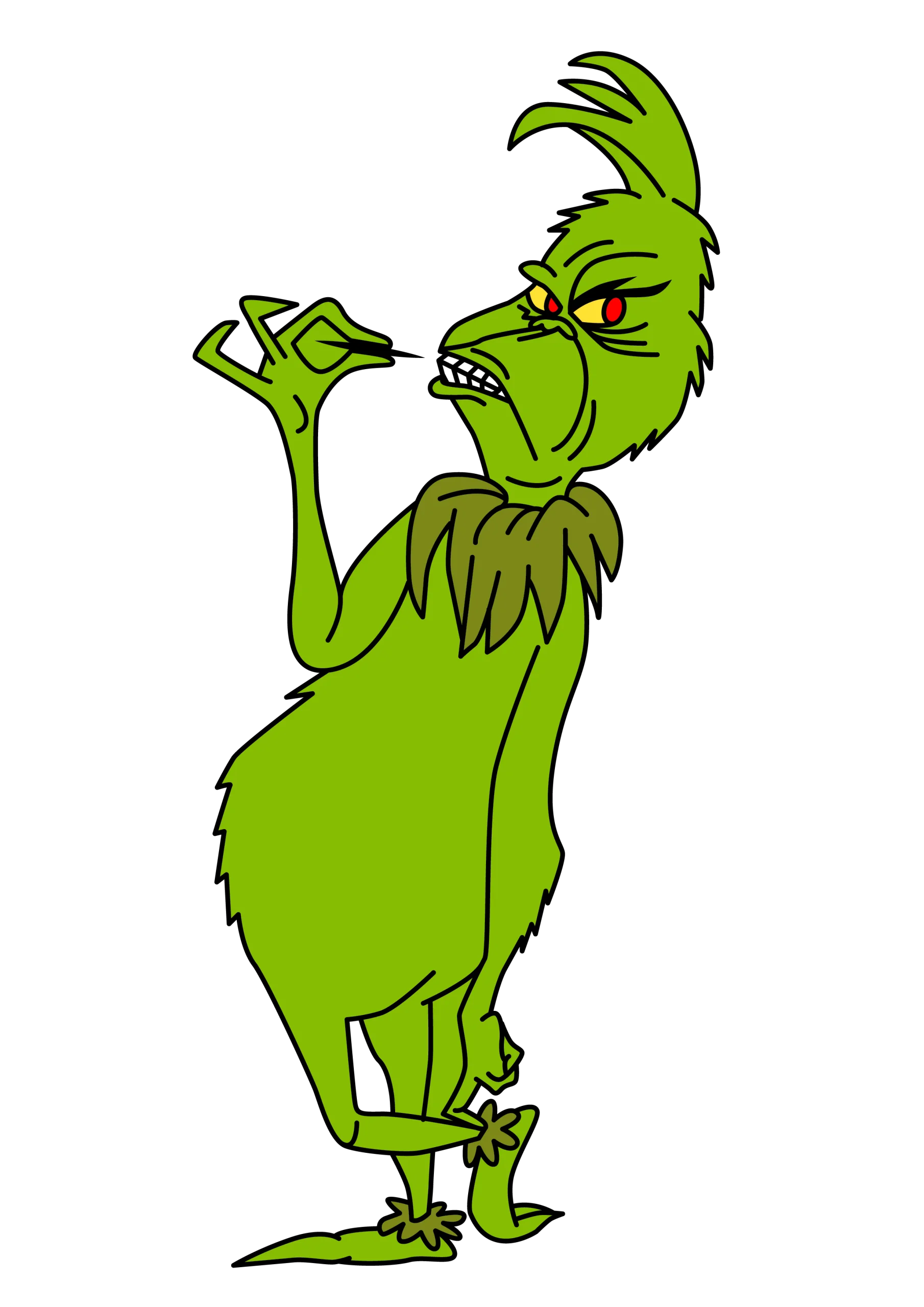 Grumpy Green Holiday Character Clipart: The Infamous Christmas Story Mascot