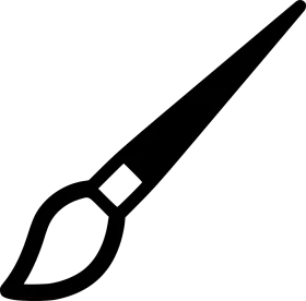 Minimalist Paint Brush Clipart - Simple Artistic Illustration Design Element