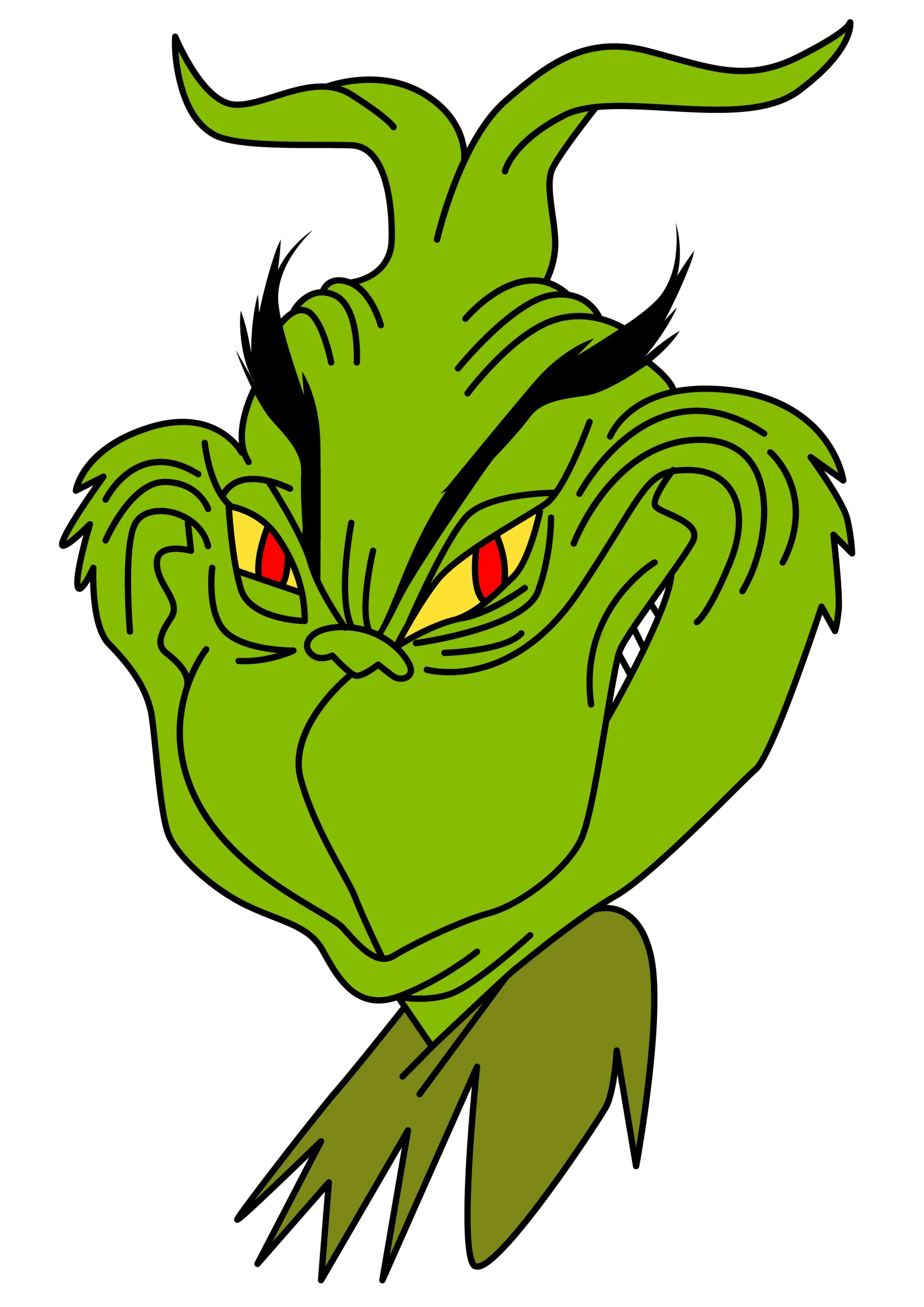 Mischievous Green Character Clipart: The Classic Holiday Anti-Hero