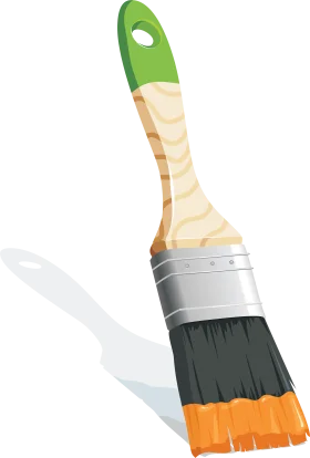 Professional Painter's Essential Tool: High-Quality Paint Brush Clipart Design