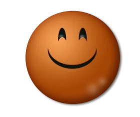 Cheerful Orange Smiley Face Clipart with Warm and Friendly Expression