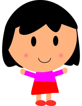 Cheerful Simple Cartoon Character Clipart with Friendly Expression