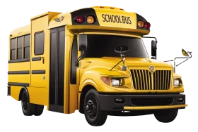Bright Yellow Classic American School Bus Clipart High-Resolution Design