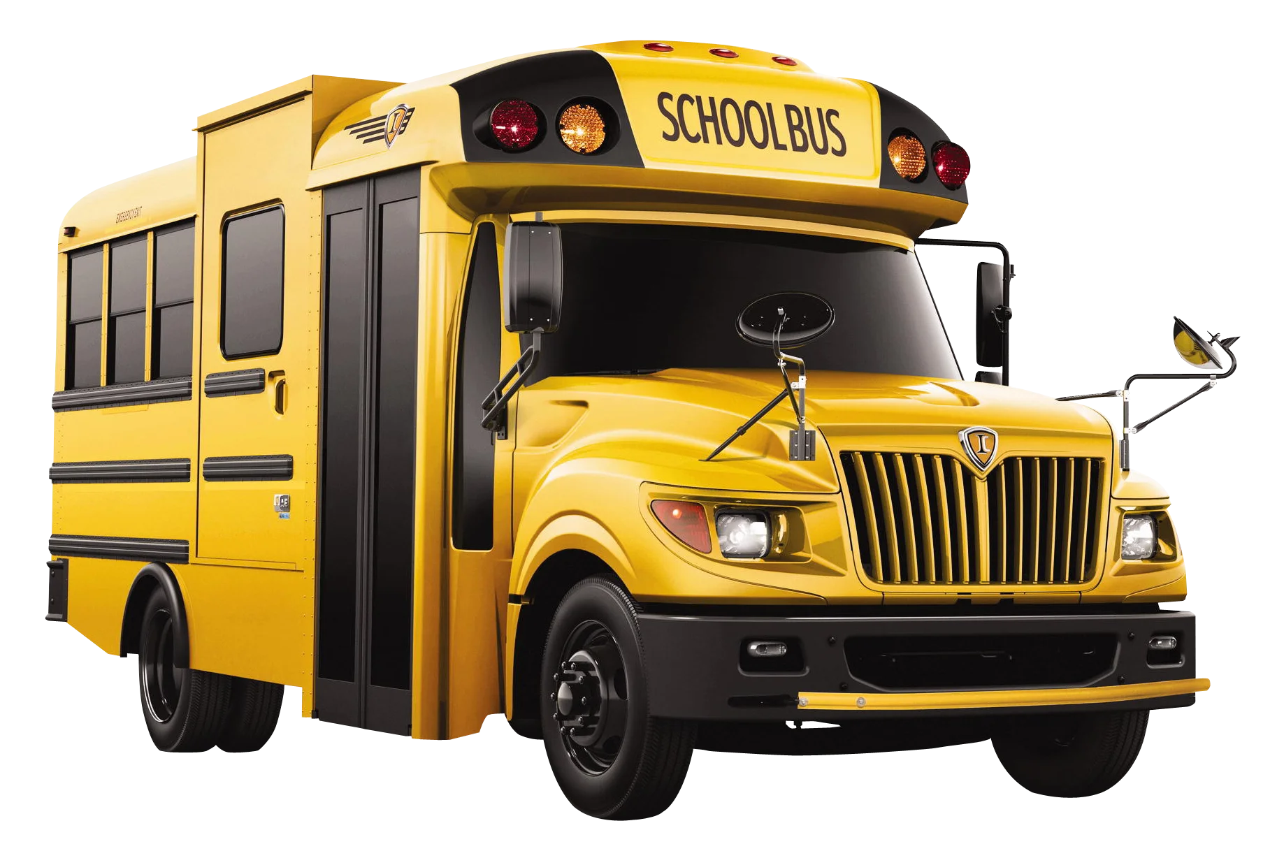 Bright Yellow Classic American School Bus Clipart High-Resolution Design