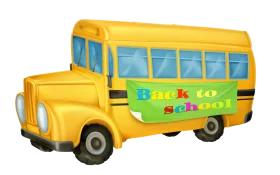 Cheerful Yellow School Bus Clipart Illustration for Educational Design