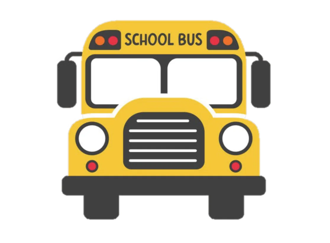 Classic Yellow School Bus Cartoon Clipart Design for Children's Graphics