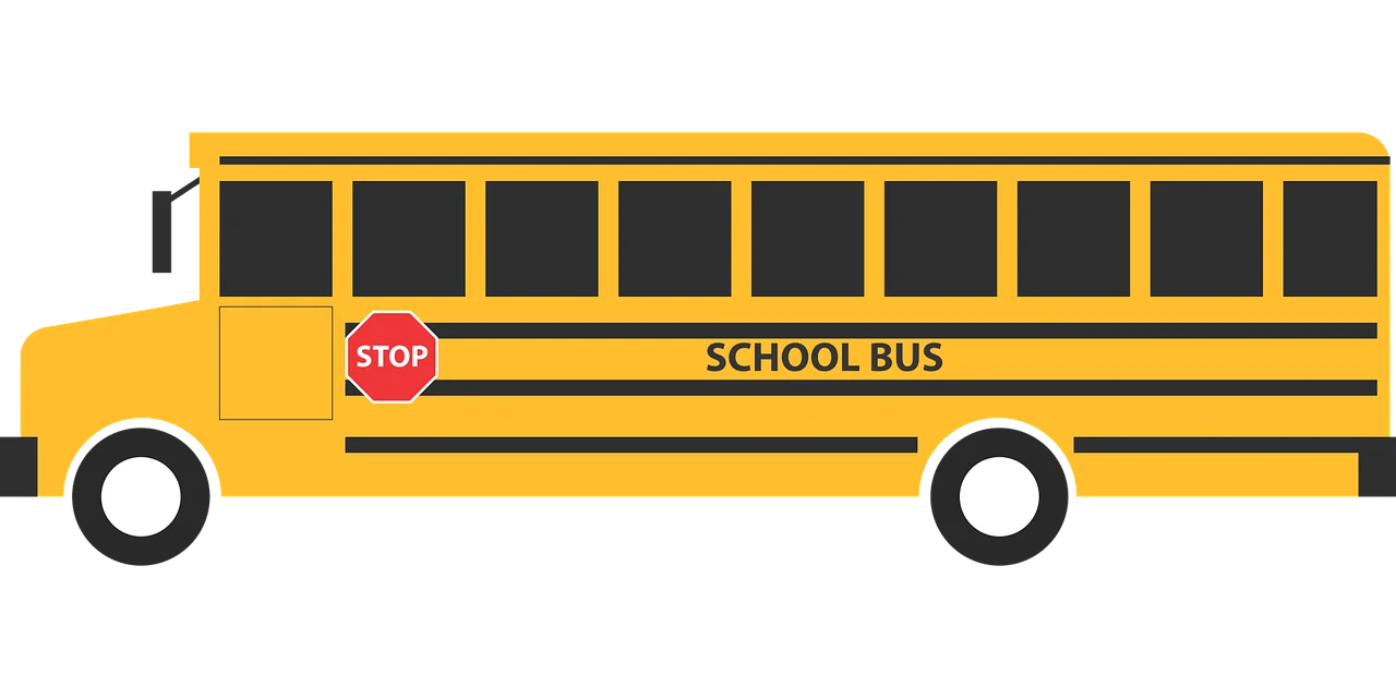 Classic Yellow School Bus Clipart Design - Simple Educational Transportation Illustration