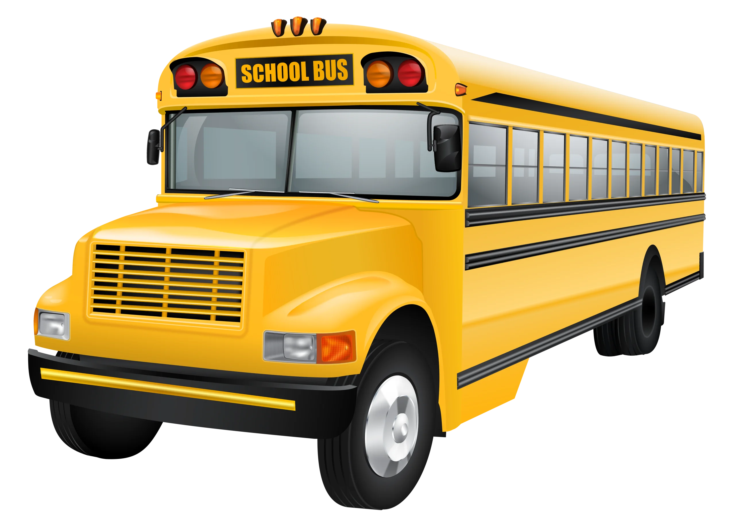 Classic Yellow School Bus Clipart: Iconic Transportation for Student Journey