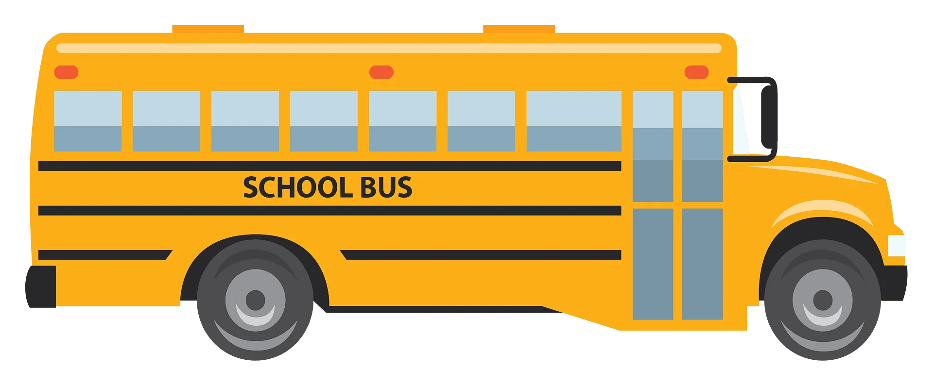 Classic Yellow School Bus Clipart Illustration for Educational Materials