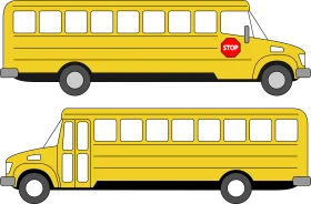Classic Yellow School Bus Transportation Clipart Vector Design