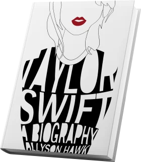 Taylor Swift Biography Book Clipart: Stylized Typography and Minimalist Design
