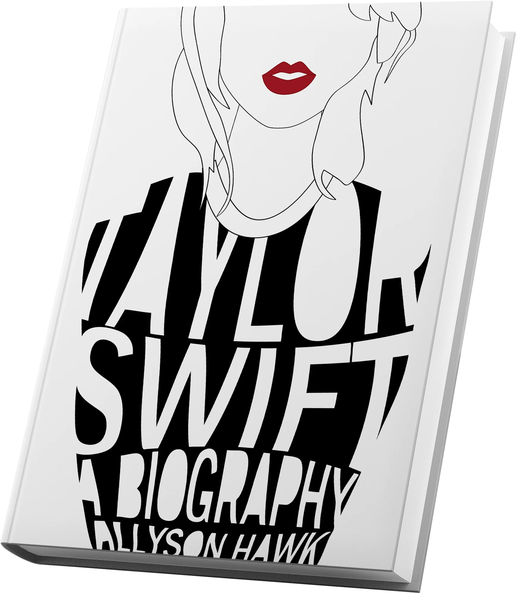 Taylor Swift Biography Book Clipart: Stylized Typography and Minimalist Design