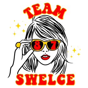 Team Swelce: Taylor Swift Pop Art Style Animated Clipart Illustration