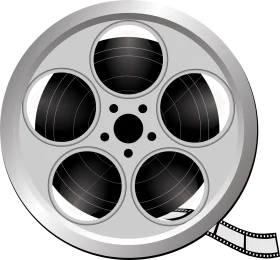 Classic Cinema Reel Clipart Illustration - Vintage Film Spool Design