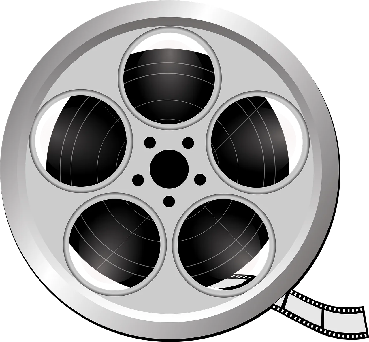 Classic Cinema Reel Clipart Illustration - Vintage Film Spool Design