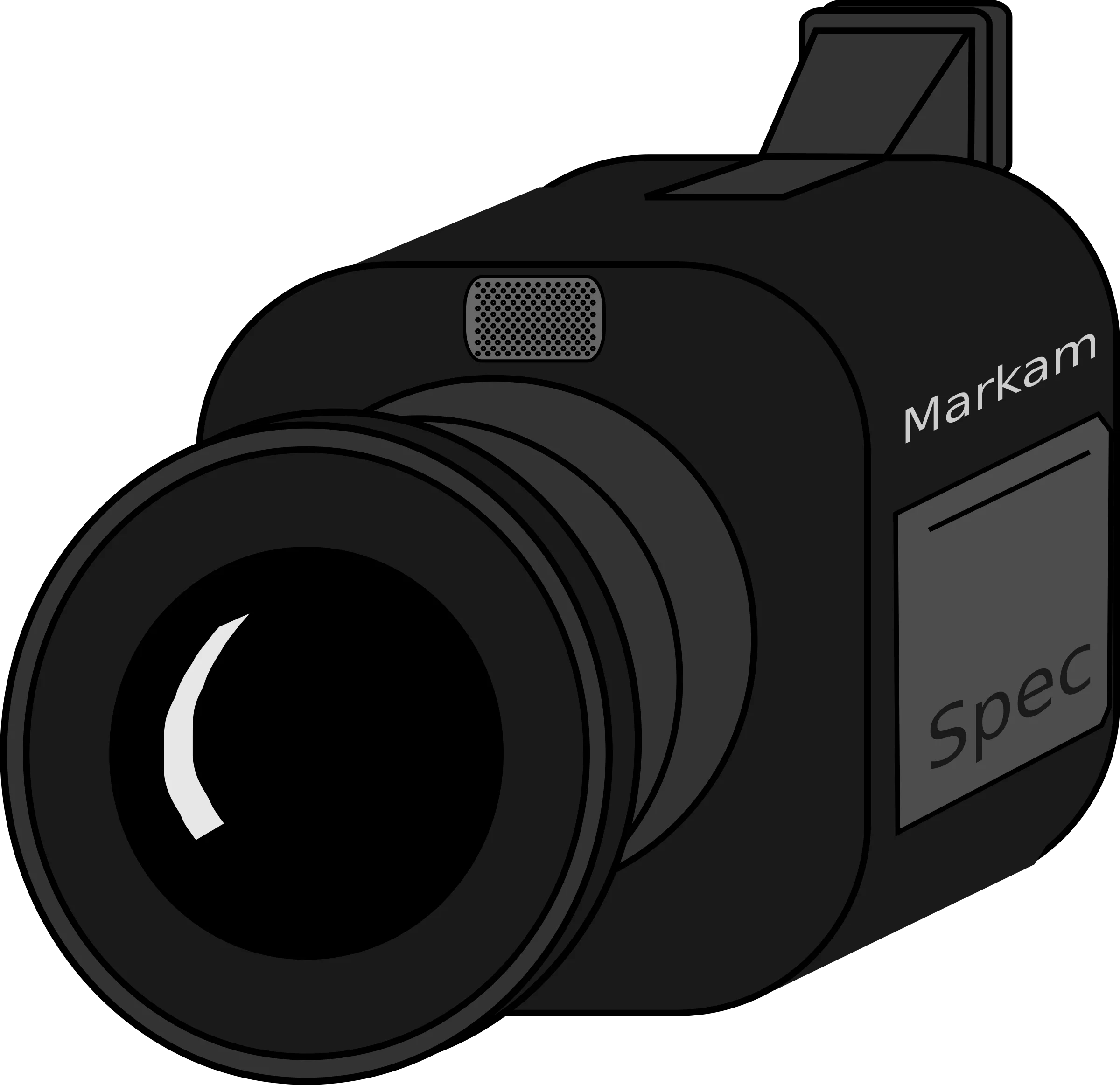Professional Markam Spec Digital Video Camera Clipart Illustration