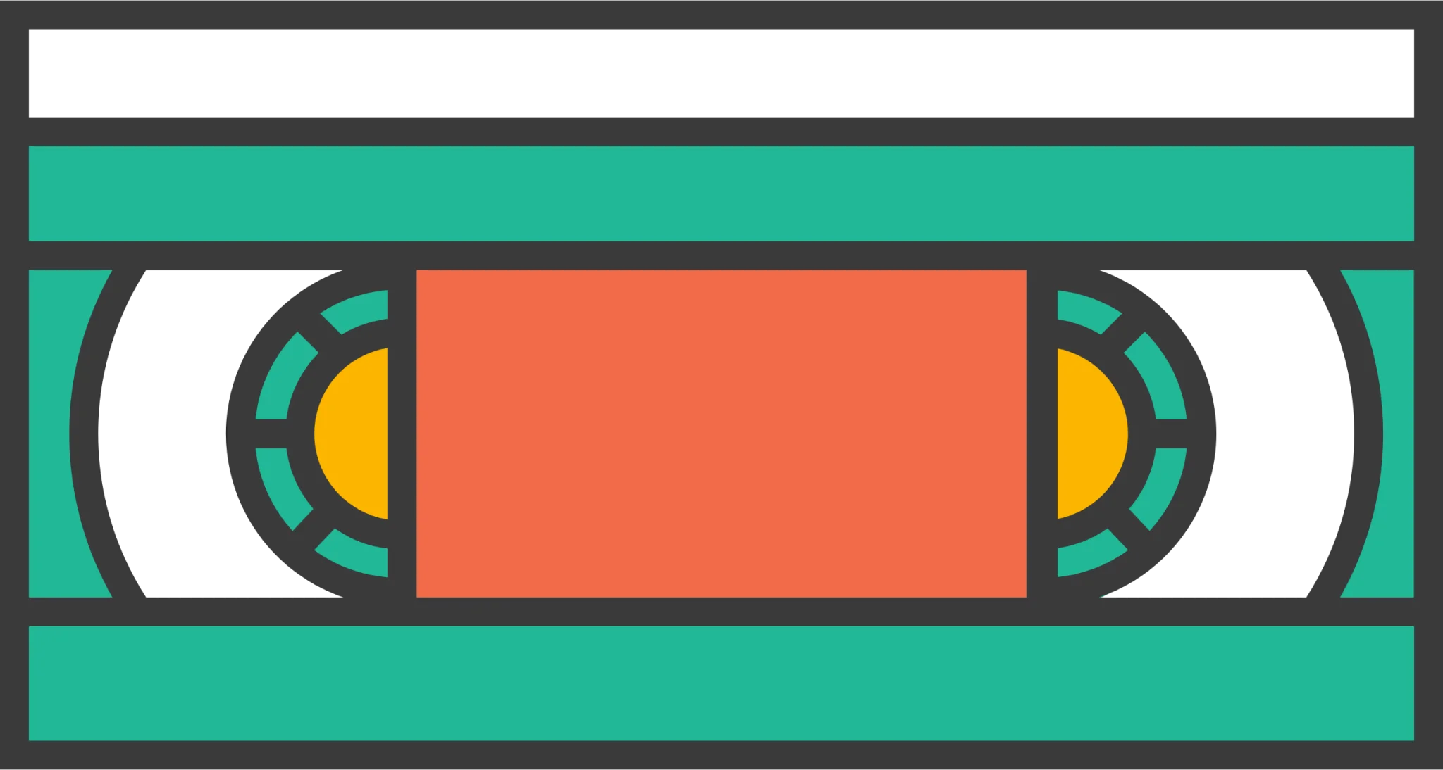 Retro VHS Tape Clipart: Nostalgic Video Cassette Graphic Design Element