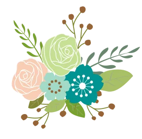 Delicate Spring Floral Arrangement Watercolor Clipart with Soft Pastel Blossoms