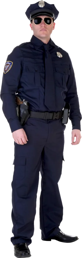 Professional Law Enforcement Officer Standard Uniform Clipart Image