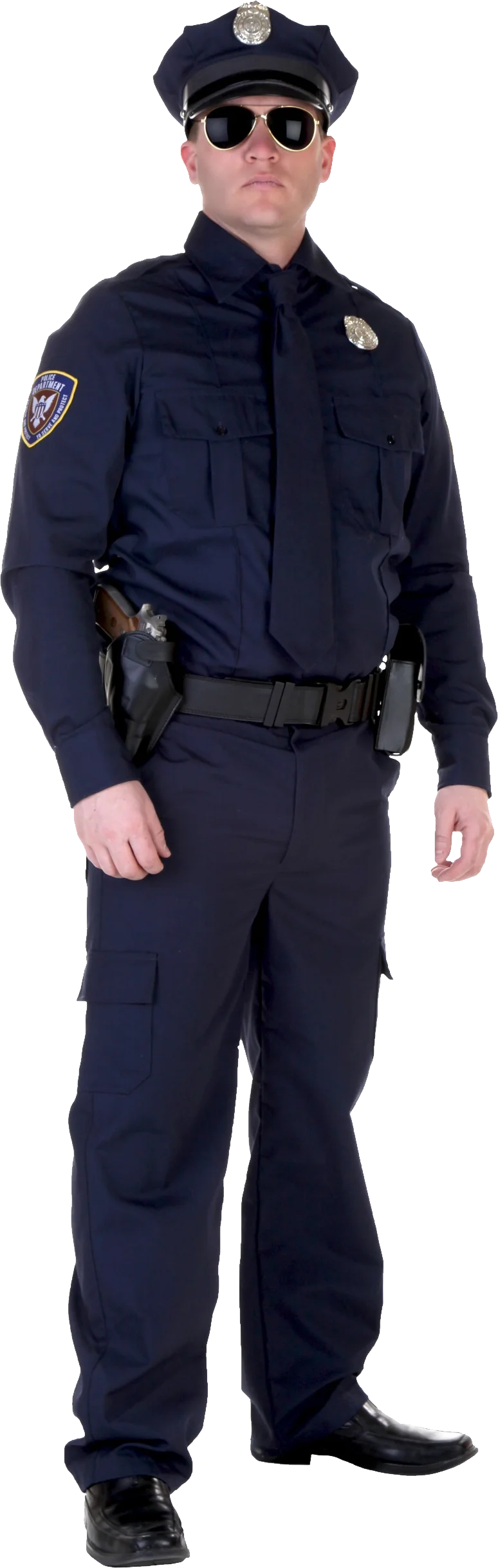 Professional Law Enforcement Officer Standard Uniform Clipart Image