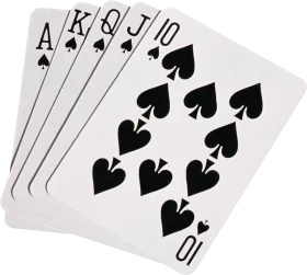 Classic Black and White Spades Playing Cards Clipart Illustration