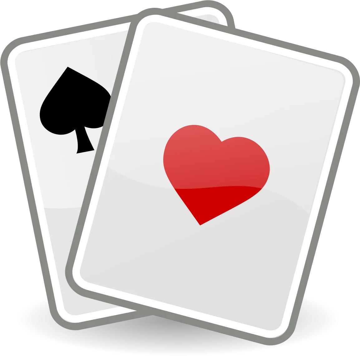 Classic Playing Cards Clipart Illustration with Spade and Heart Symbols