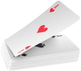 Classic Playing Cards Deck Clipart with Ace of Hearts Illustration
