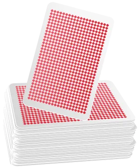 Classic Red-Backed Playing Cards Clipart Illustration in Pristine Stack