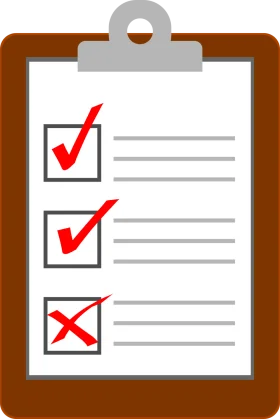 Detailed Clipboard Checklist Clipart Showcasing Task Completion and Progress