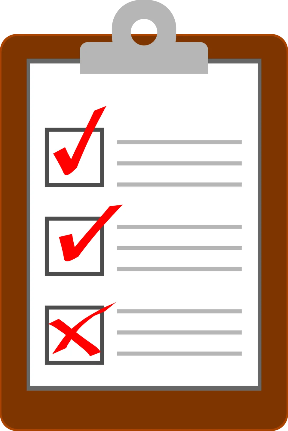 Detailed Clipboard Checklist Clipart Showcasing Task Completion and Progress