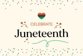 Elegant Juneteenth Celebration Clipart with Festive Dotted Background Design