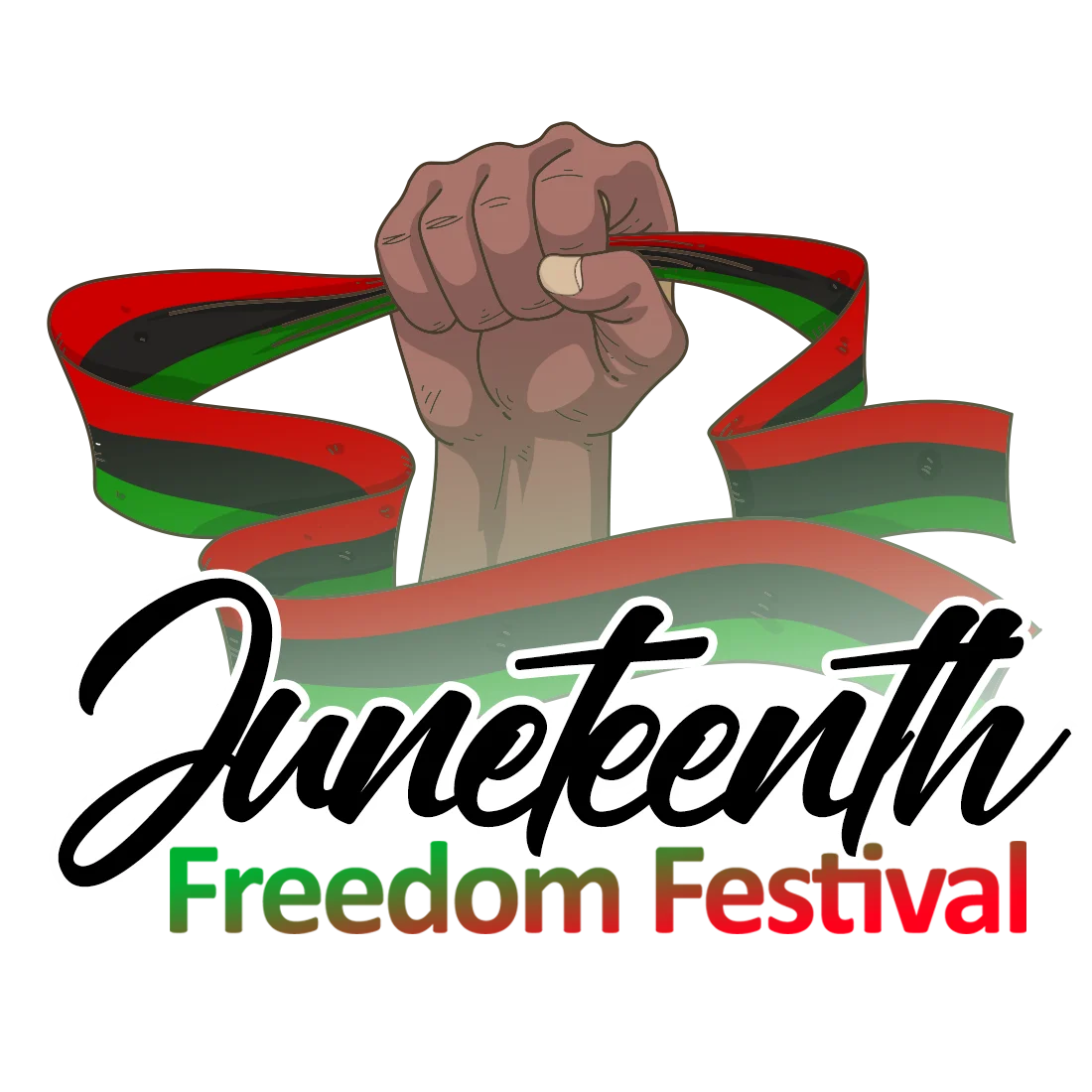 Juneteenth Freedom Festival Empowerment Clipart - Raised Fist Symbol of Liberation