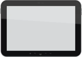 Minimalist Black Tablet Clipart - Simple Digital Device Graphic Design